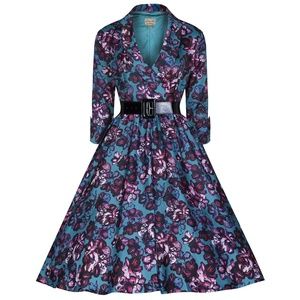 Lindy Bop Vivi Water Garden Floral Dress